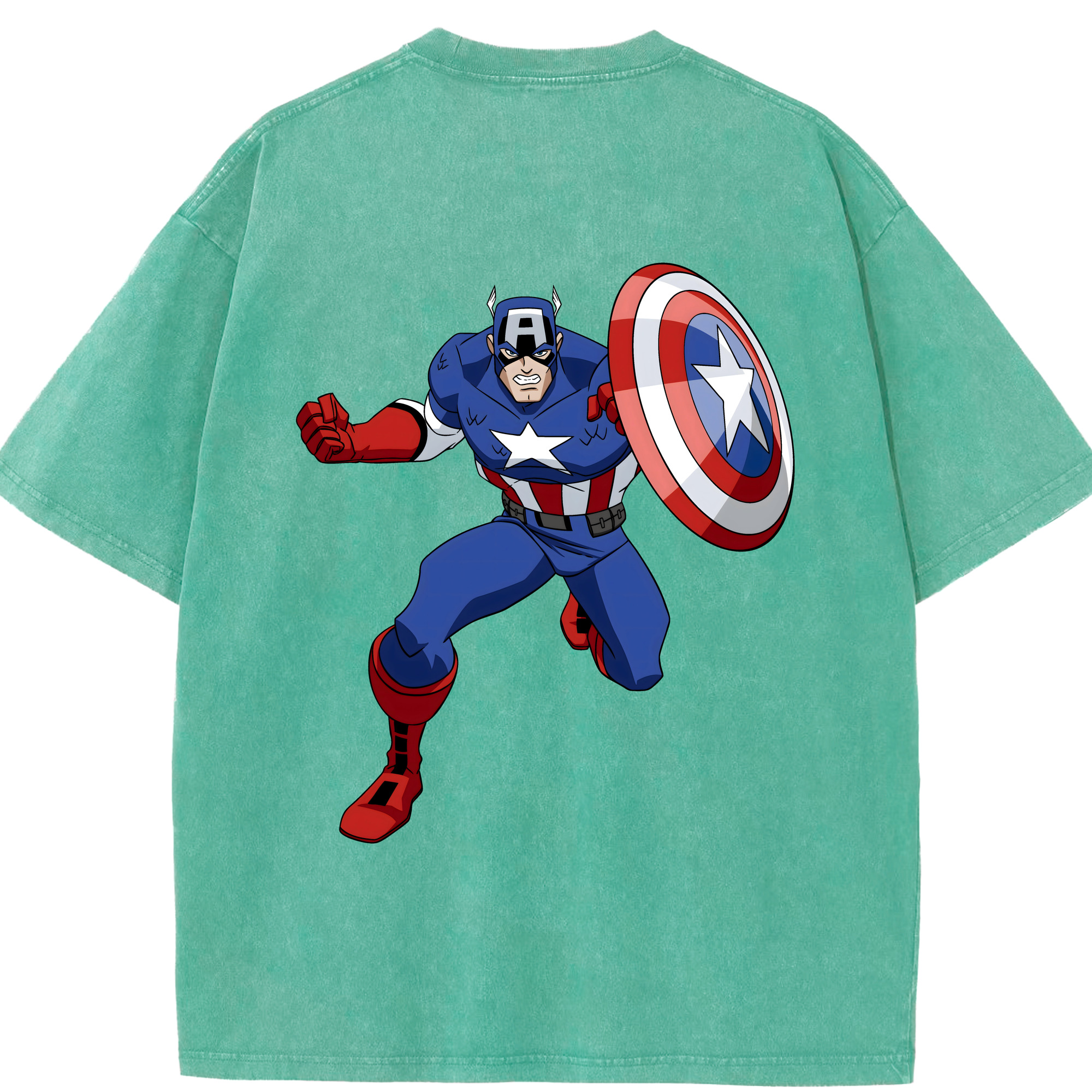 （画像用） アベンジャーズ The Avengers 綿100% ヴィンテージ風 半袖Tシャツ（背面プリント）